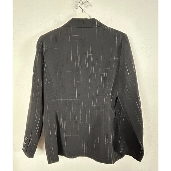 Mary McFadden Collection Women's Button Down Blazer Long Sleeve Black Size 8 - Picture 2 of 9